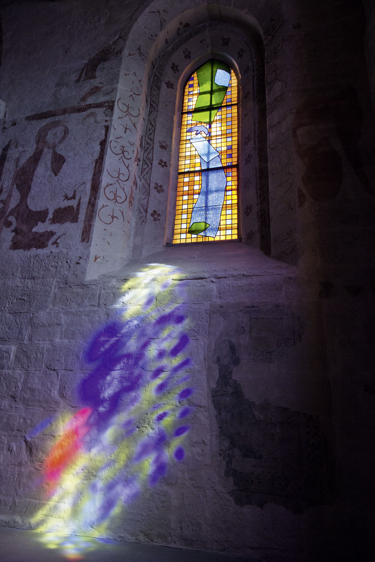 Reflets lumineux à l’église du couvent de la Fille-Dieu à Romont.