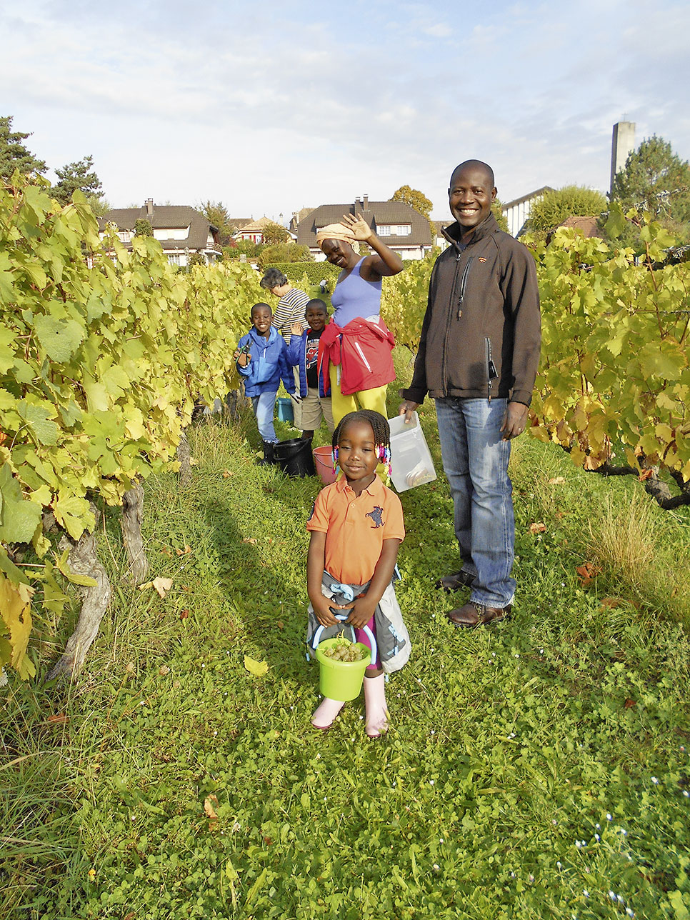 Vendanges en famille. Merci pour votre présence.