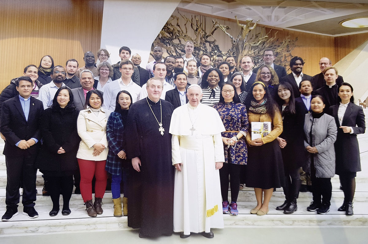 Les étudiants de l’Institut, volée 2016-2017, au Vatican.