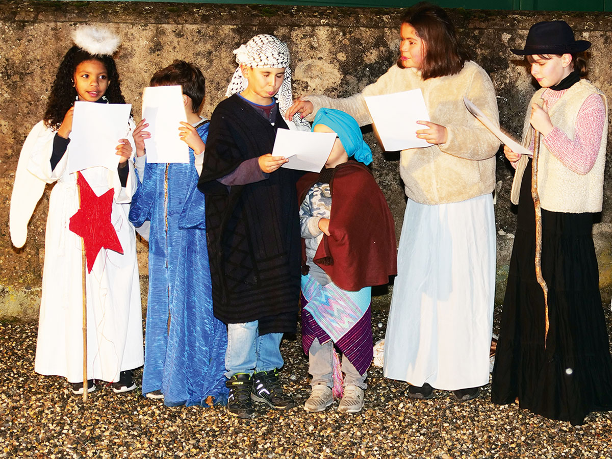 Crèche vivante mimée à Collex-Bossy