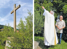 La croix de Cheyres bénie